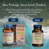 Wiley's Finest Easy Swallow Minis Omega-3 Fish Oil softgels with a glass of water