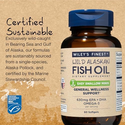 Wiley's Finest Omega-3 Fish Oil Easy Swallow Minis back view