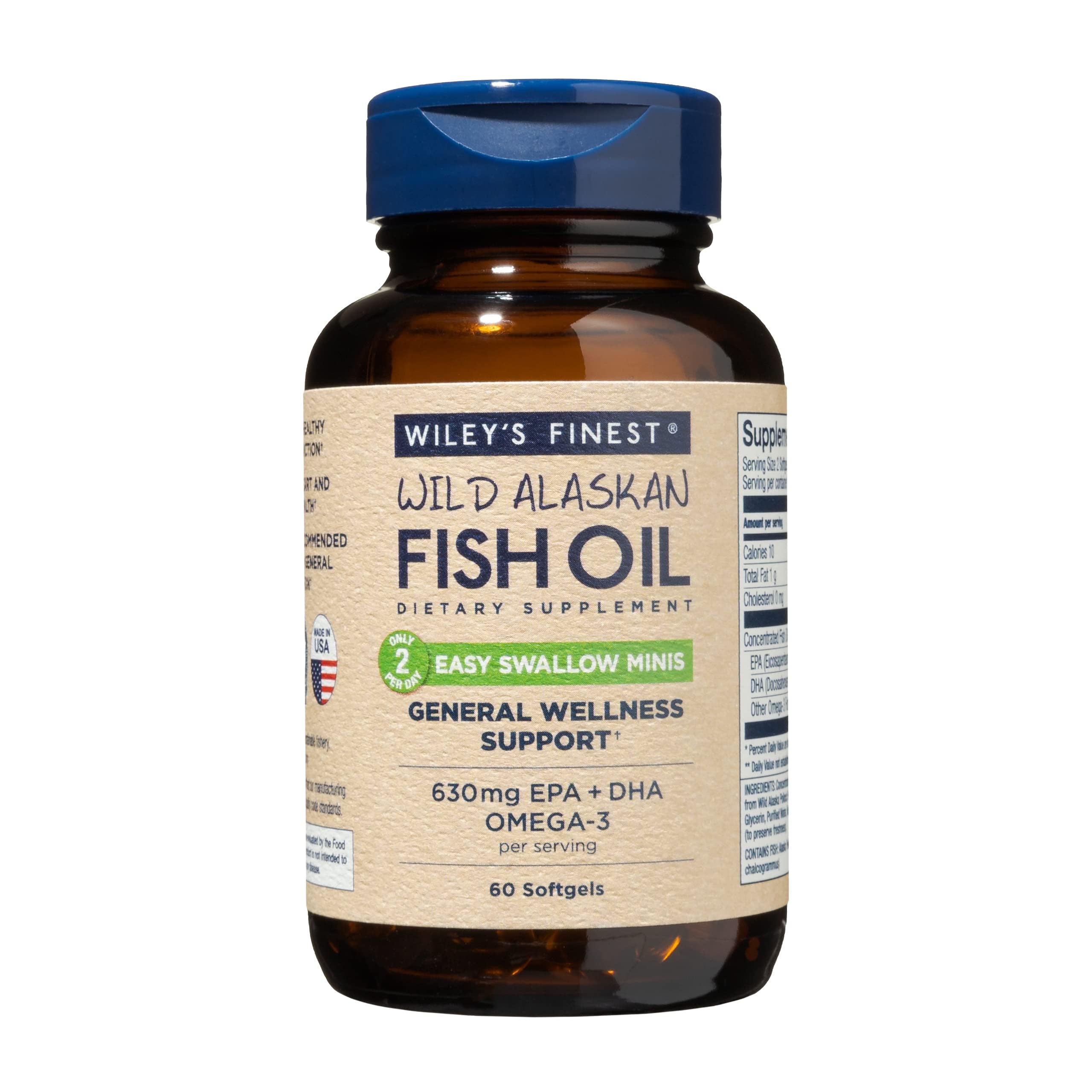 Wiley's Finest Omega-3 Fish Oil Easy Swallow Minis front view