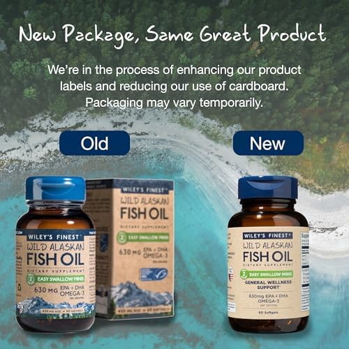 Wiley's Finest Omega-3 Fish Oil Easy Swallow Minis in hand
