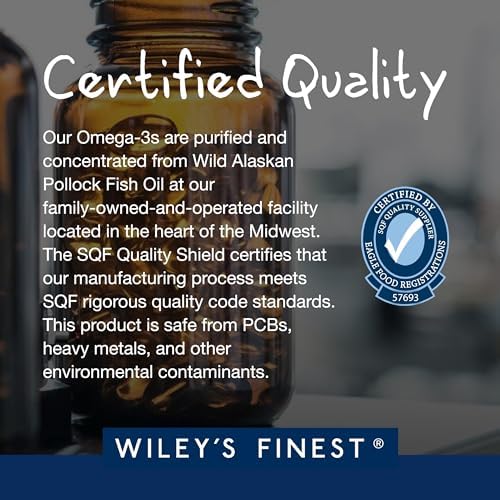 Wiley's Finest Omega-3 Fish Oil Easy Swallow Minis opened bottle