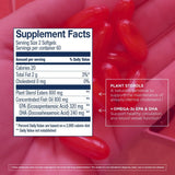 Wiley's Finest Omega-3 Fish Oil Softgels 800mg back view with nutritional information