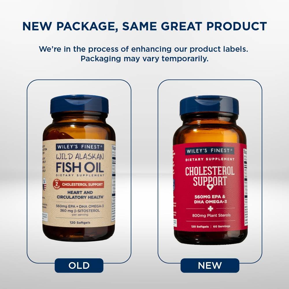 Wiley's Finest Omega-3 Fish Oil Softgels 800mg packaging details