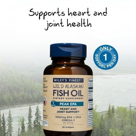 Wiley's Finest Omega-3 Fish Oil Supplement 1000mg capsule close-up