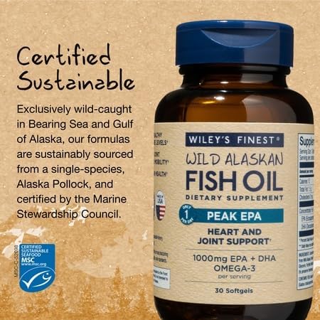 Wiley's Finest Omega-3 Fish Oil Supplement 1000mg packaging