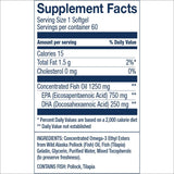 Wiley's Finest Omega-3 Fish Oil Supplement 1000mg side view