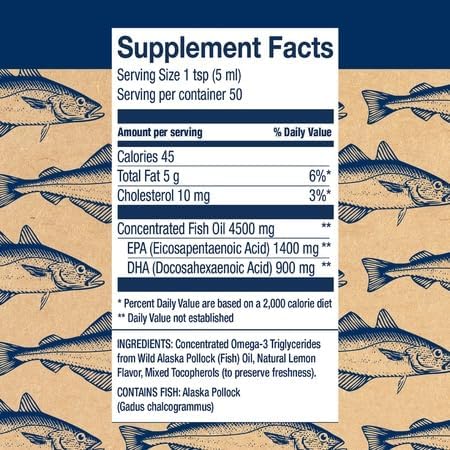 Wiley's Finest Omega-3 Fish Oil Supplement side view