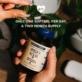 Wiley's Finest Omega-3 Fish Oil supplement side view