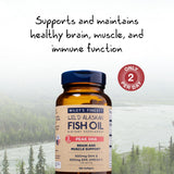 Wiley's Finest Peak DHA Omega-3 Fish Oil Supplement bottle side view