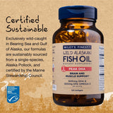 Wiley's Finest Peak DHA Omega-3 Fish Oil Supplement capsules on a table