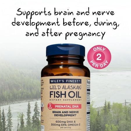 Wiley's Finest Prenatal DHA Fish Oil Softgels 900mg packaging