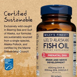Wiley's Finest Prenatal DHA Fish Oil Softgels 900mg softgel close-up