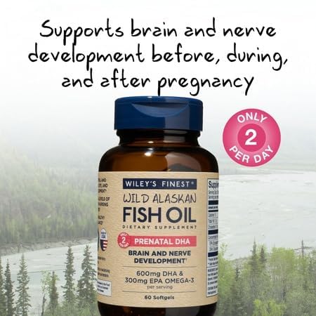 Wiley's Finest Prenatal DHA Fish Oil Softgels packaging