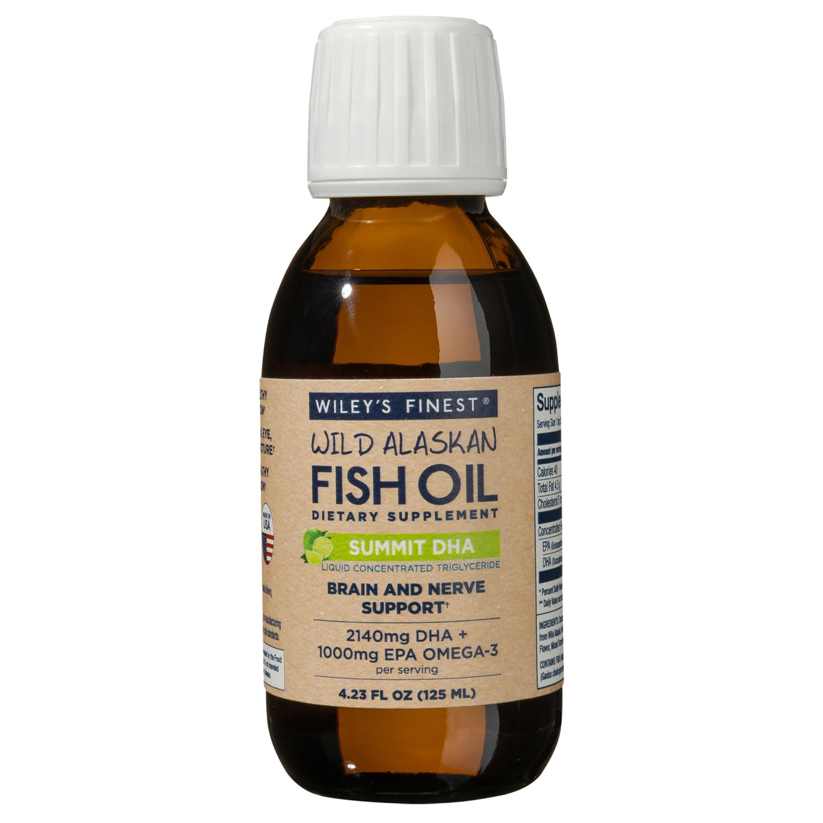 Wiley's Finest Summit DHA Omega-3 Fish Oil 3140mg bottle front view