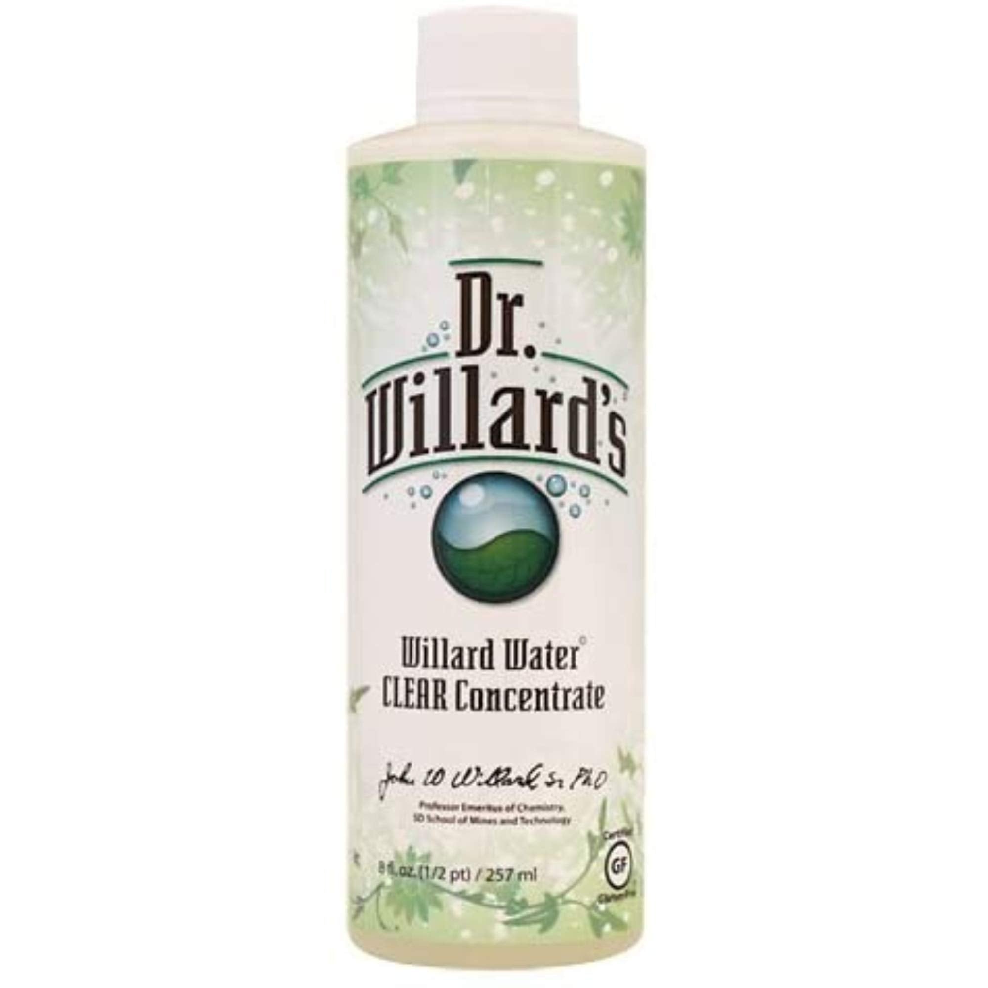 Willard Water CLEAR Concentrate 8oz bottle side view with label