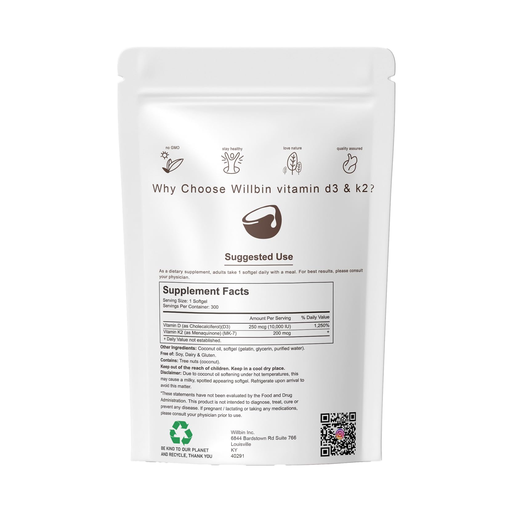 Willbin Vitamin D3 and K2 Softgels lifestyle scene