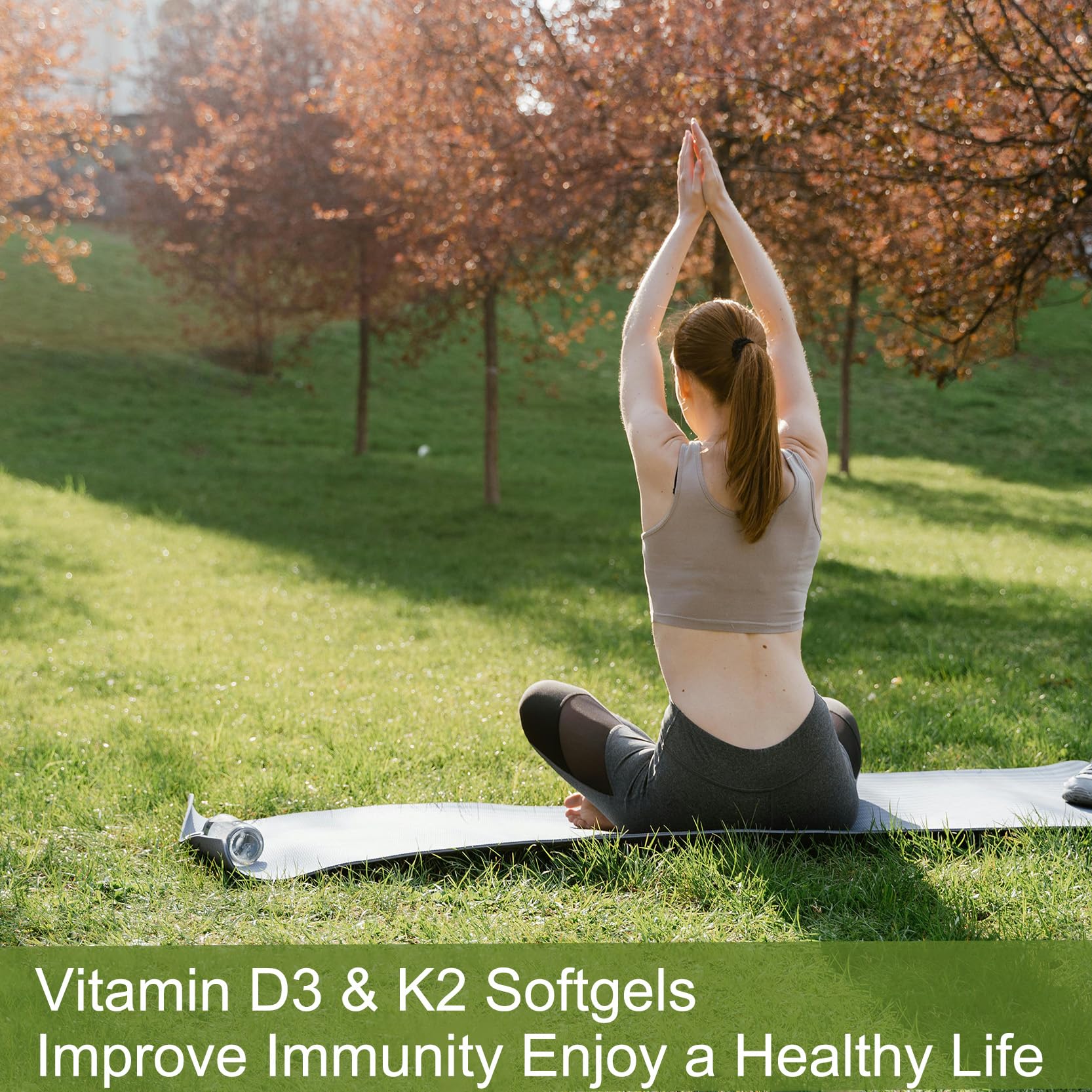 Willbin Vitamin D3 and K2 Softgels with dosage information