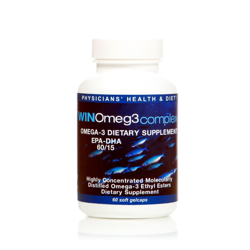 WIN Worldwide Omega-3 Supplement 90 softgels front view