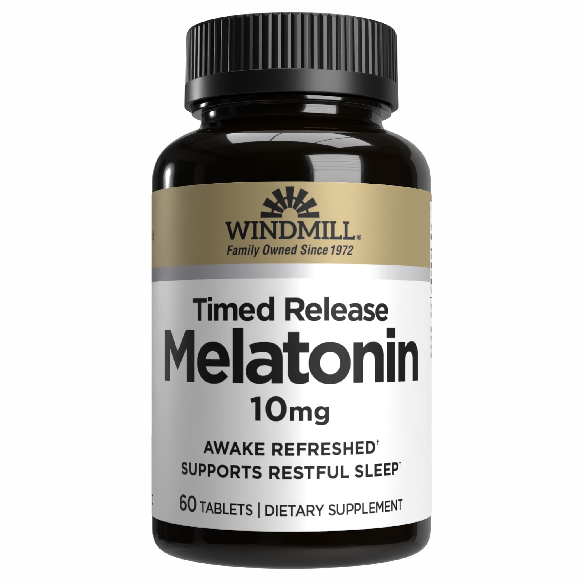 Windmill Melatonin 10 mg Timed Release Tablets front view
