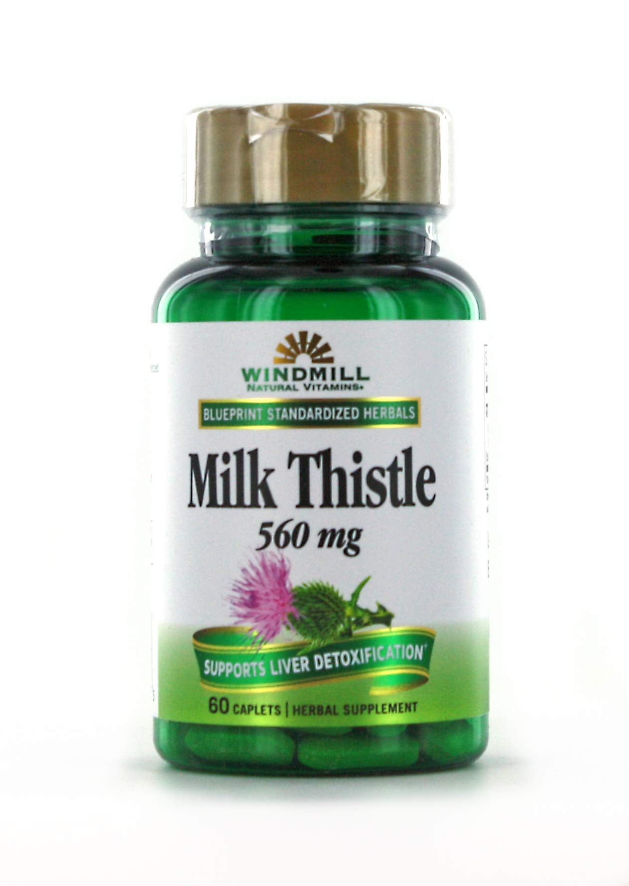 Windmill Milk Thistle Extract 560mg Tablets, 60 count packaging front view
