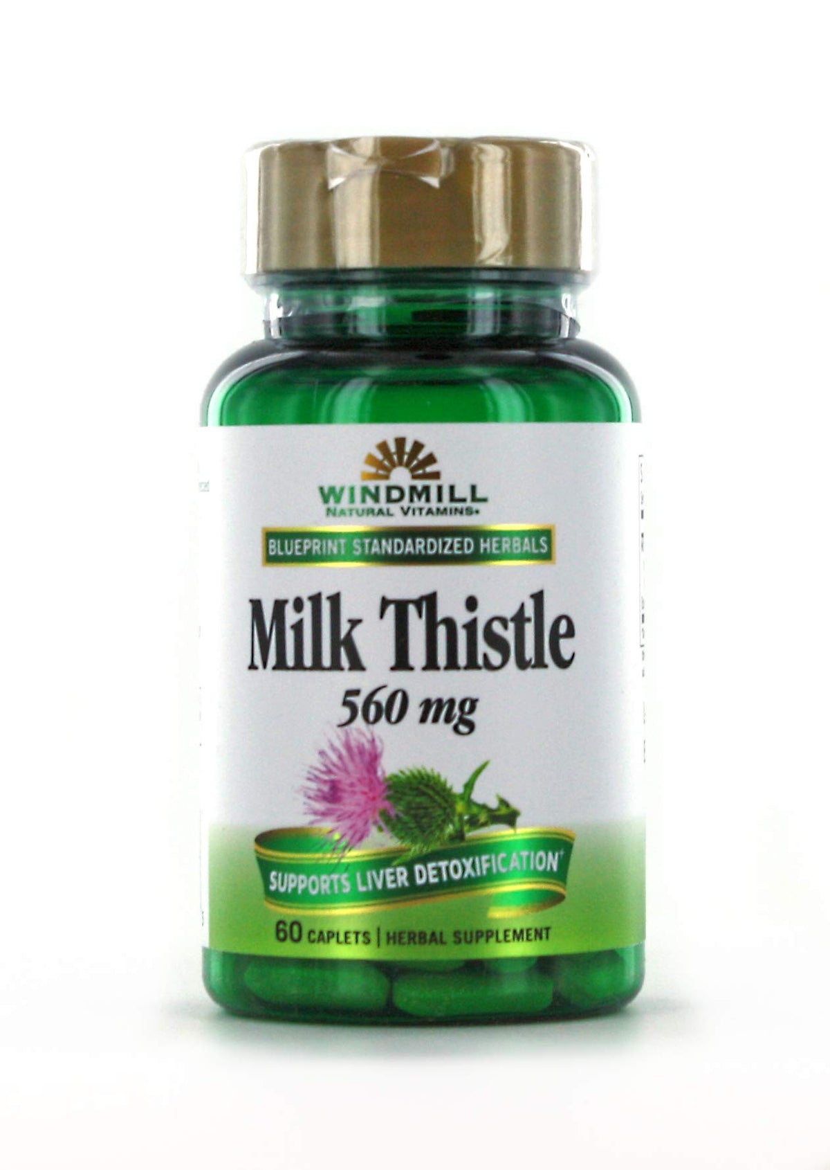 Windmill Milk Thistle Extract 560mg Tablets, 60 count packaging front view