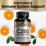 Windmill Vitamin C 250 mg 100 Tablets bottle side view