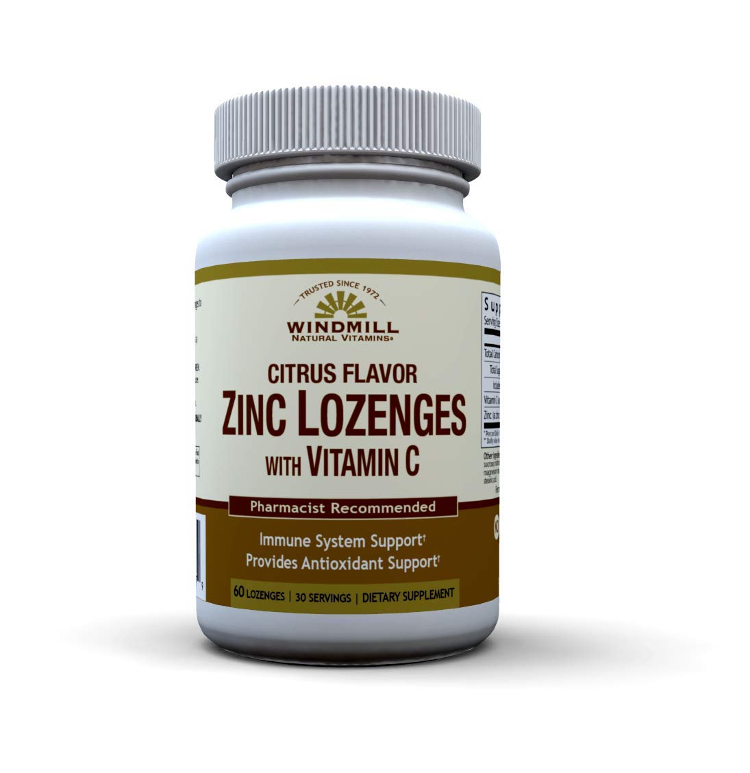 Windmill Zinc Lozenges with Vitamin C front view packaging