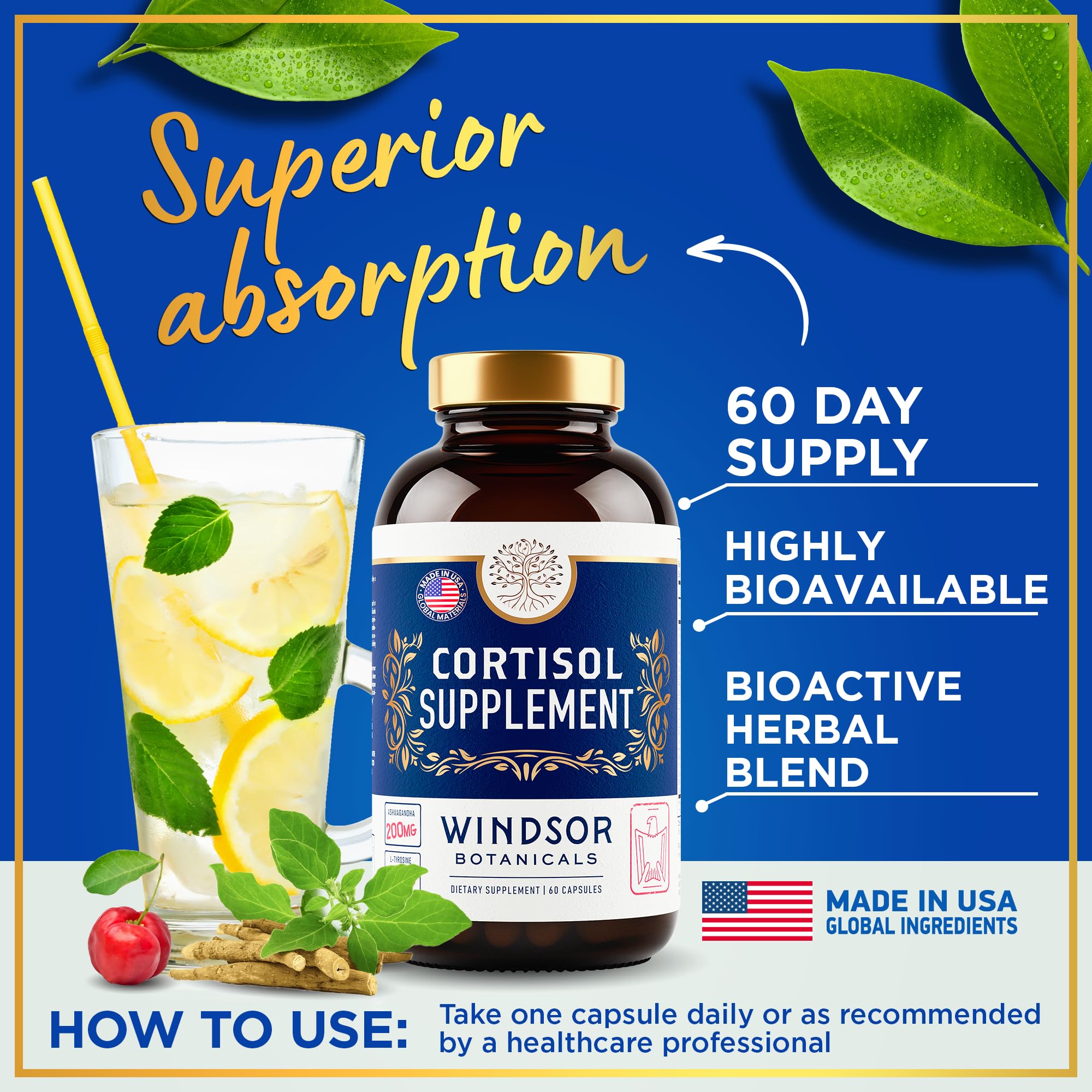 WINDSOR BOTANICALS Adrenal Extracts ingredients list