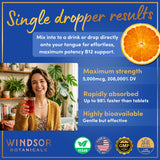 WINDSOR BOTANICALS B12 liquid vitamin bottle