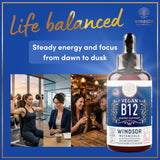 WINDSOR BOTANICALS B12 Sublingual Drops with dosage instructions