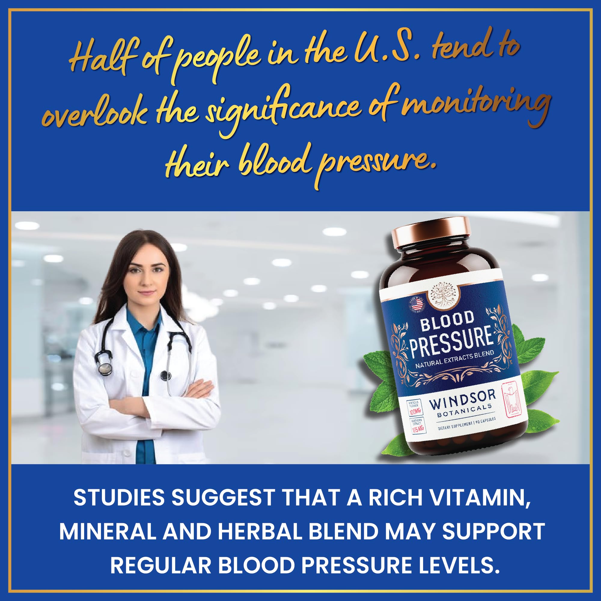 WINDSOR BOTANICALS Blood Pressure Support Capsules close-up of capsules