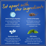 WINDSOR BOTANICALS Collagen Complex with a glass of water