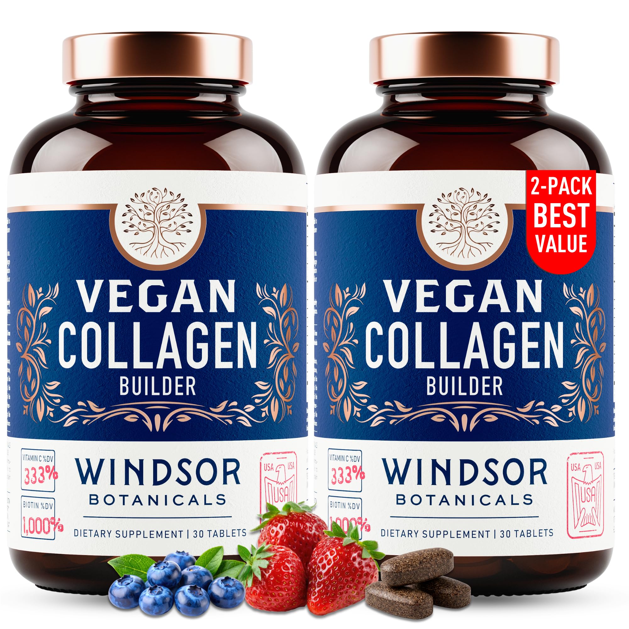 WINDSOR BOTANICALS Collagen Supplement 2-Pack front view