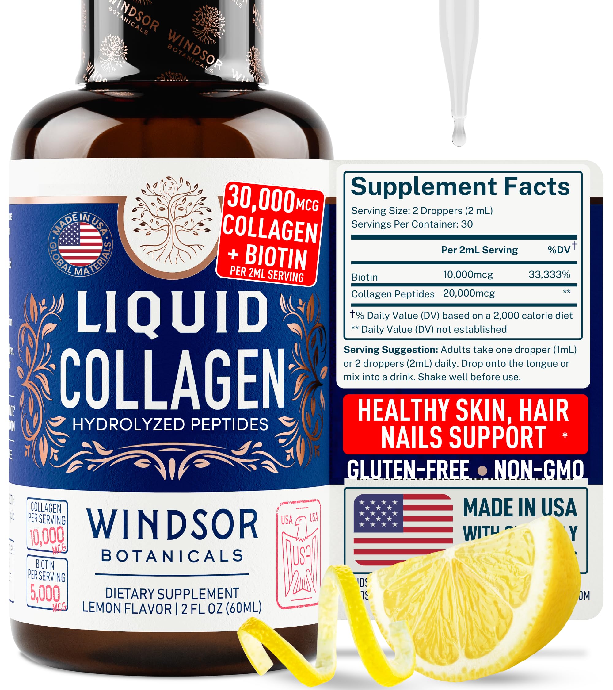 WINDSOR BOTANICALS Collagen Supplement 57g front view