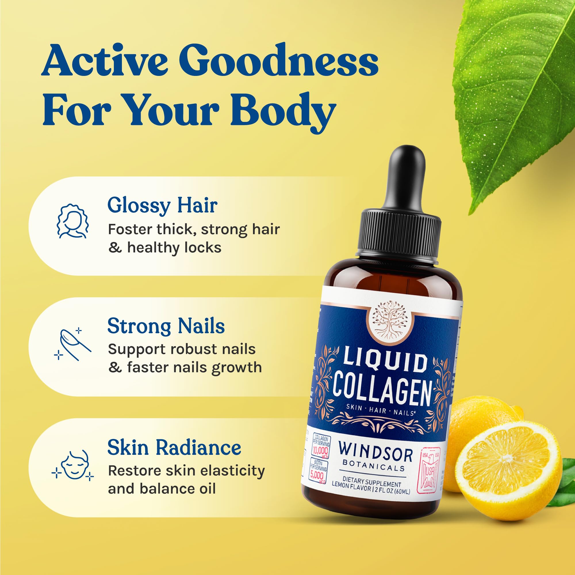 WINDSOR BOTANICALS Collagen Supplement dropper