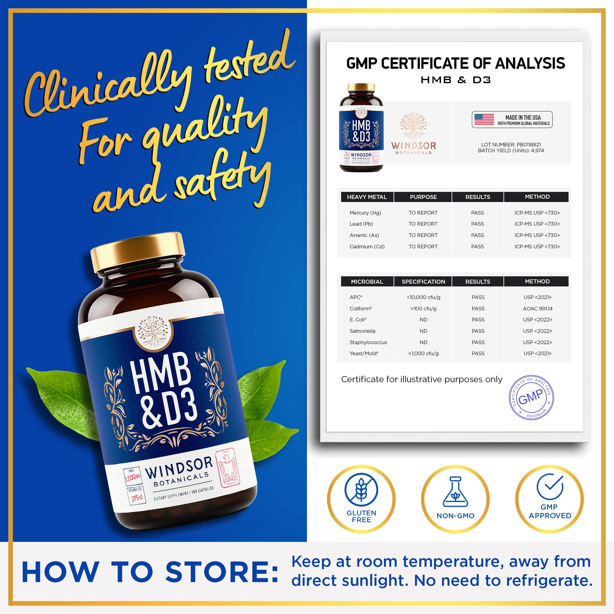 WINDSOR BOTANICALS HMB D3 Calcium Supplement Capsules close-up of capsules