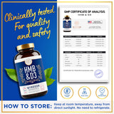 WINDSOR BOTANICALS HMB D3 Calcium Supplement Capsules close-up of capsules