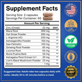 WINDSOR BOTANICALS Male Fertility Support Prenatal Vitamins capsules on a table