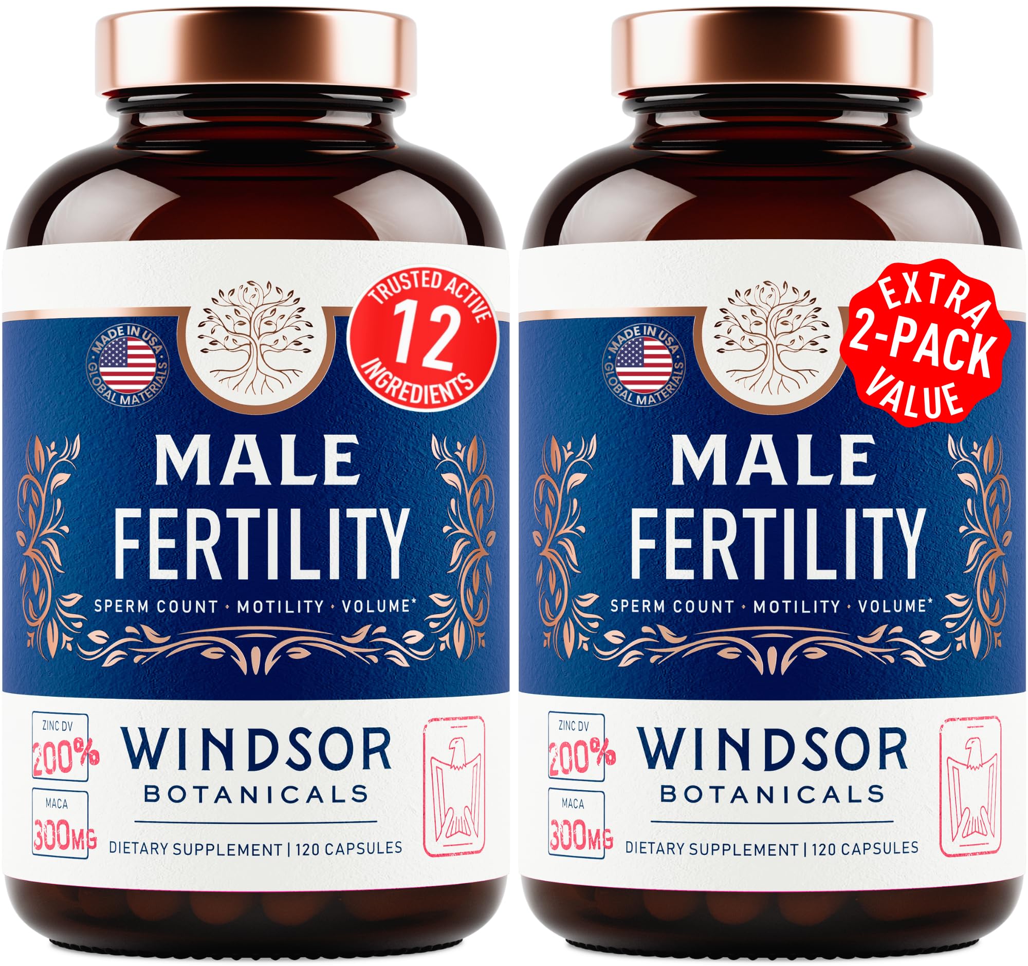 WINDSOR BOTANICALS Prenatal Vitamins front view with packaging