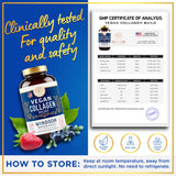 WINDSOR BOTANICALS Vegan Collagen Tablets on a table