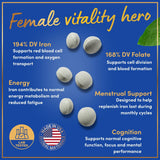 WINDSOR BOTANICALS Vegan Iron Supplement on a kitchen counter