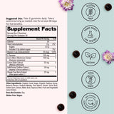 Winged Happy Her Gummies ingredients list on packaging