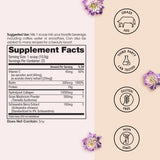 Winged Wellness Glow Up Collagen Powder mixed in a beverage