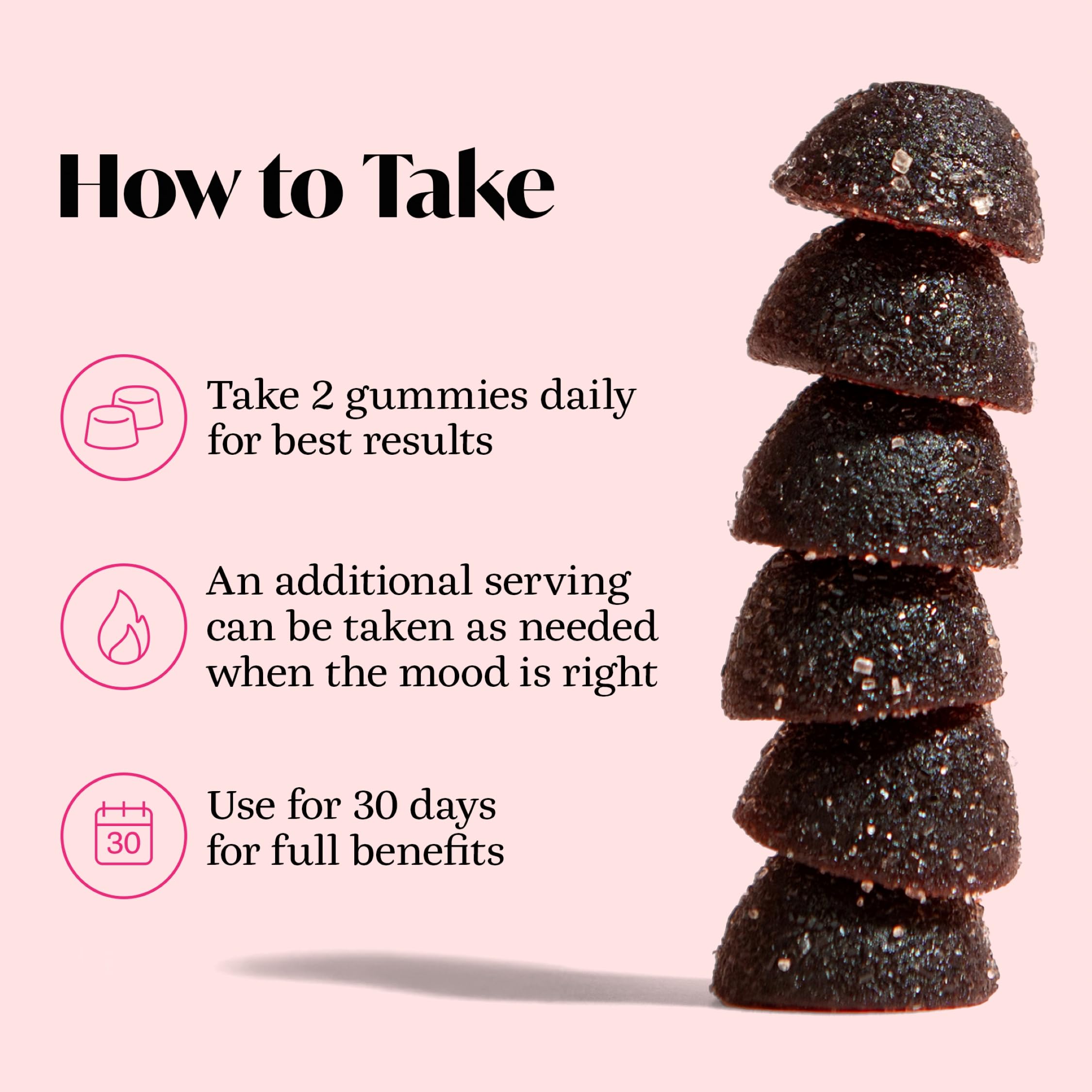 Winged Wellness Love Bites Gummies displayed with ingredients
