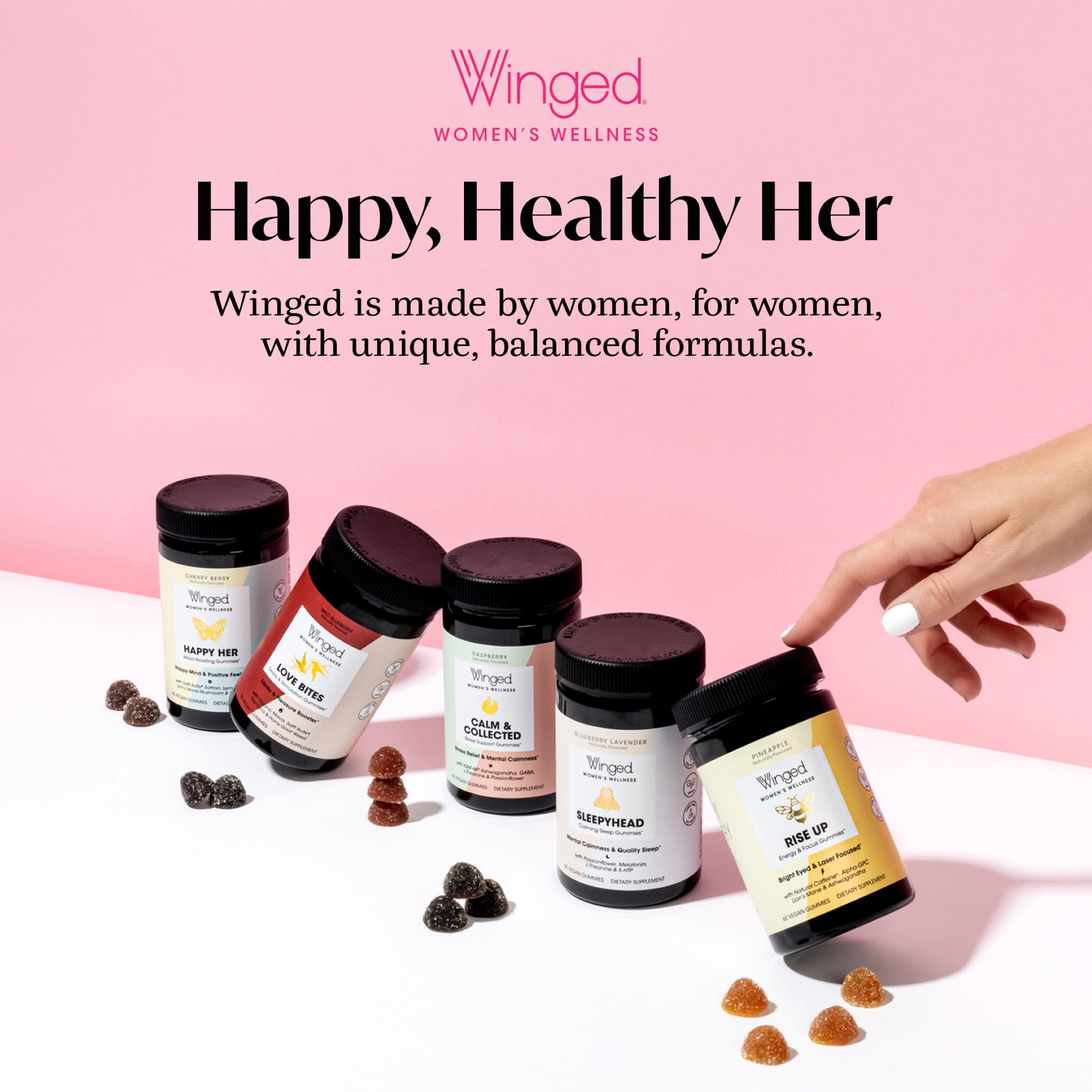 Winged Wellness Rise Up Gummies in a lifestyle setting
