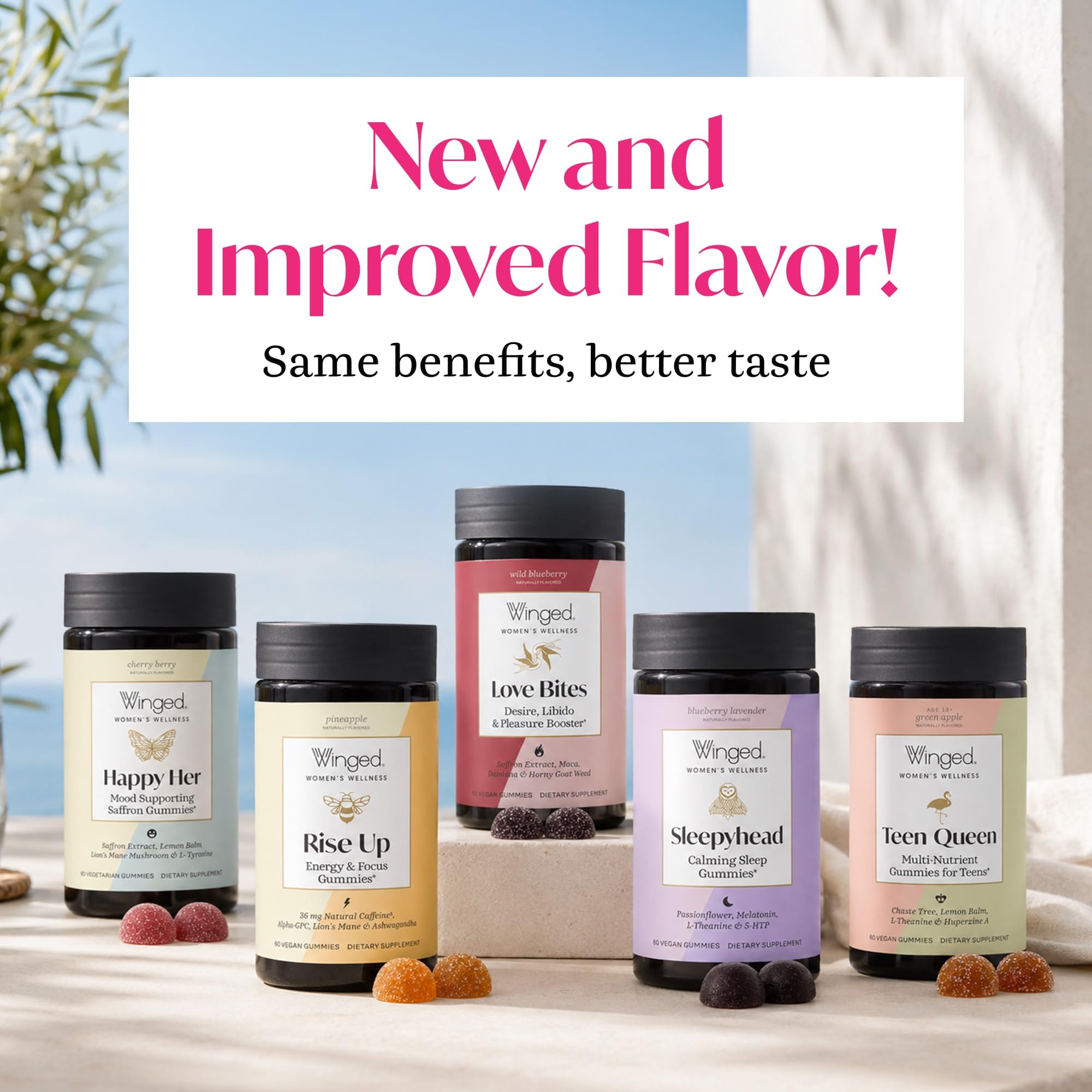 Winged Wellness Sleepyhead Gummies showing texture and colour