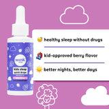 Wink Naturals Kids Liquid Melatonin Drops 1mg close-up of the bottle