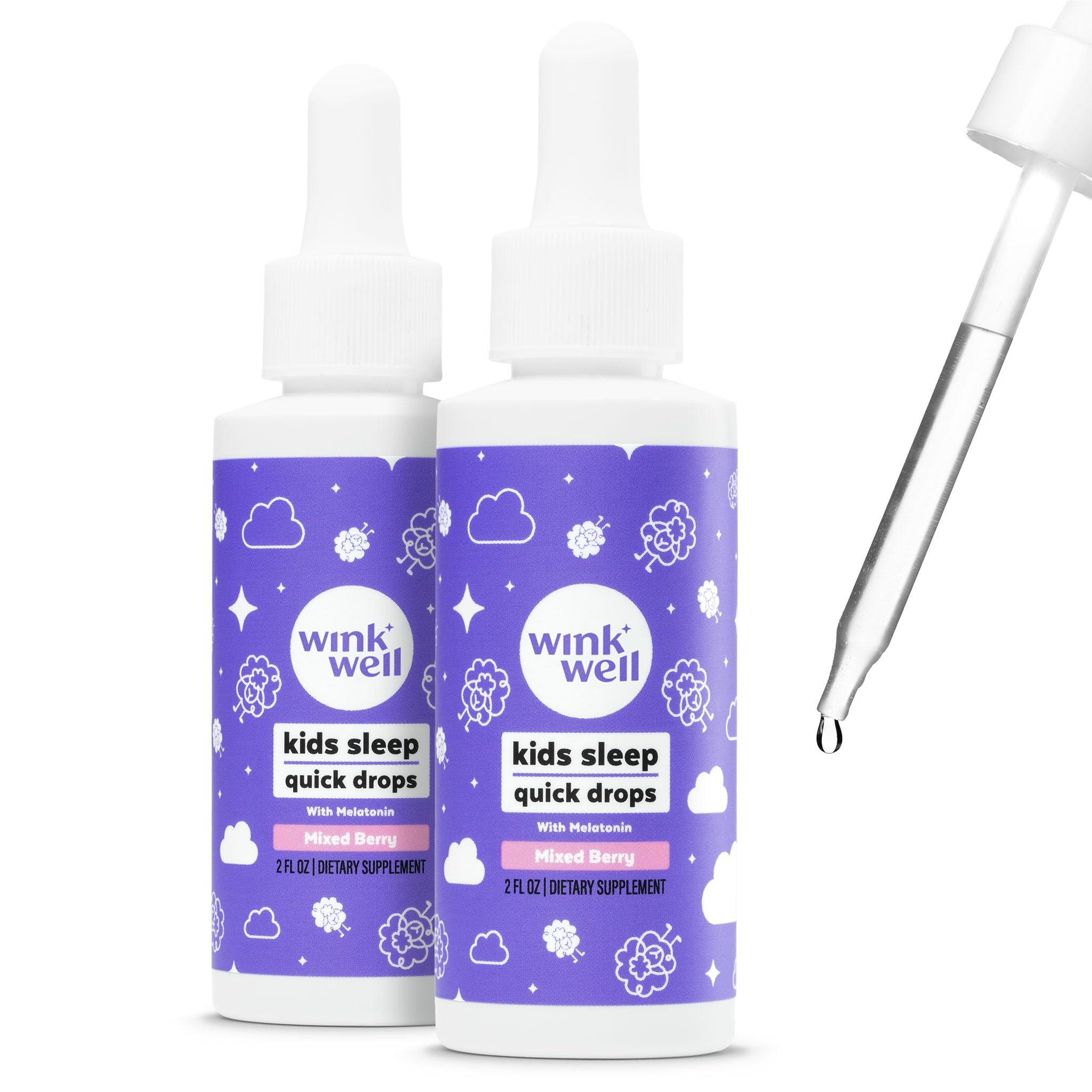 Wink Naturals Kids Liquid Melatonin Drops 1mg front view