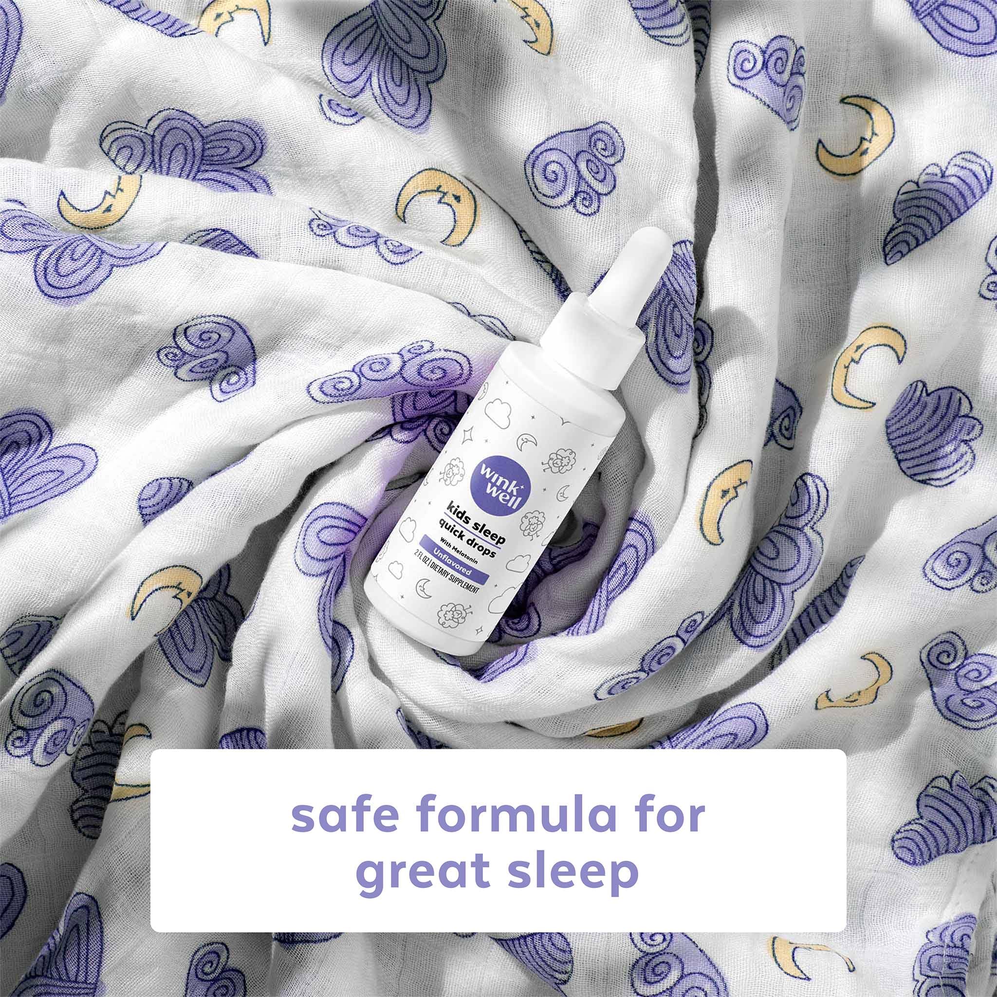 Wink Naturals Kids Liquid Melatonin Drops 2 Fl Oz packaging