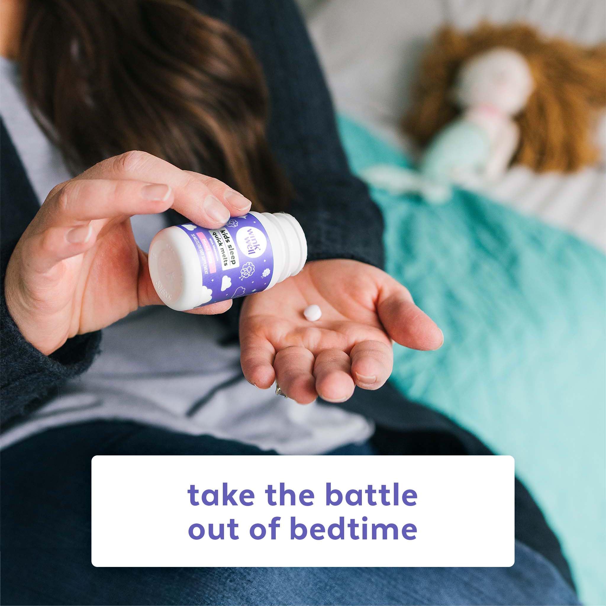 Wink Naturals Kids Melatonin Chewable Melts back of packaging